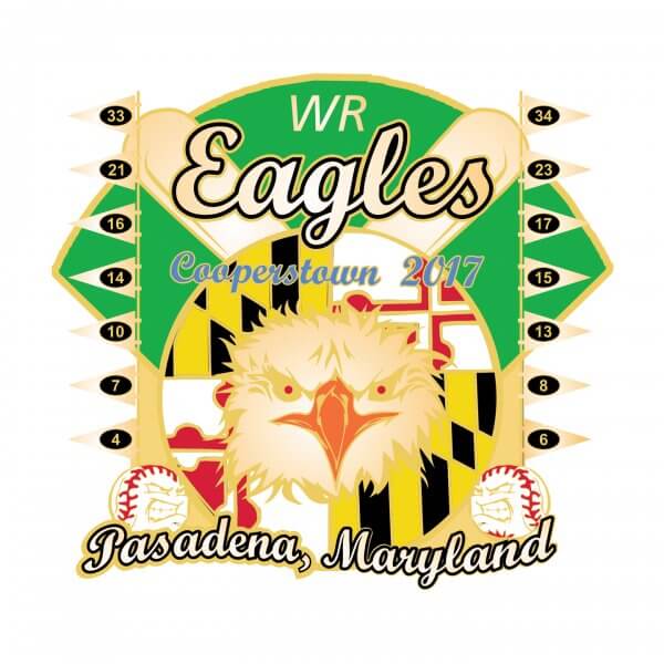 WR Eagles Pasadena Maryland Pin
