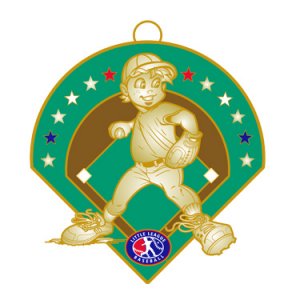 Boy Baseball 2.5" Medal